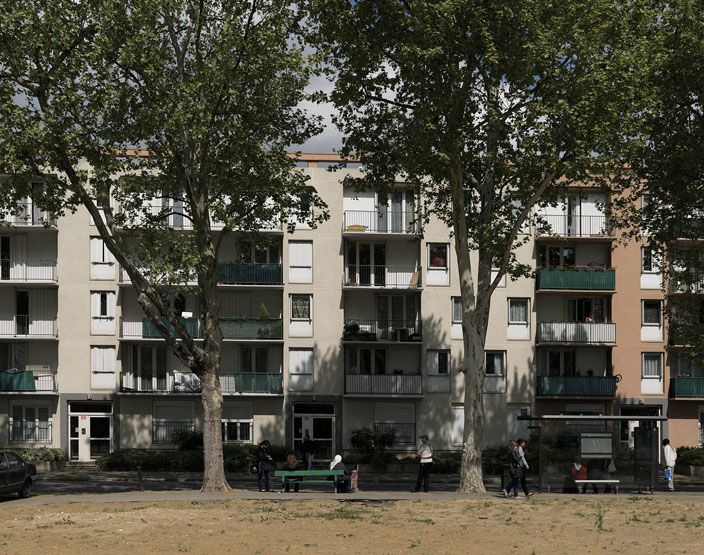Façade principale de la barre B.