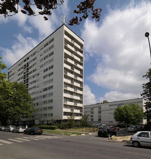 La barre B : façade principale et pignon.