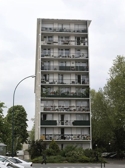 Le pignon de la barre L depuis la rue d'Espagne.