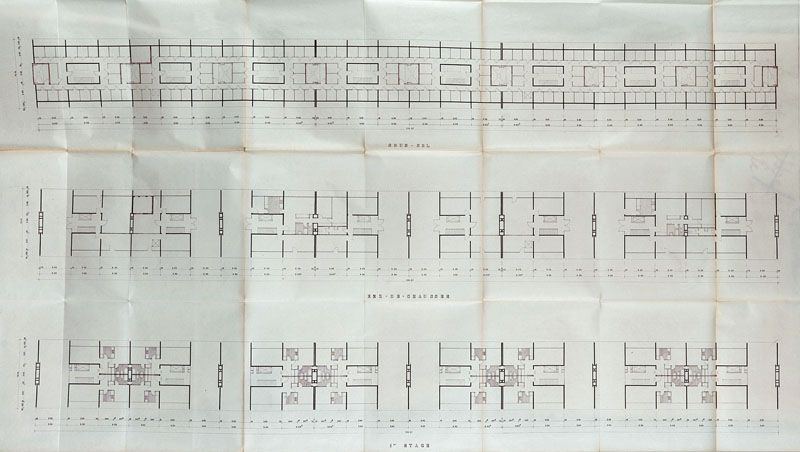 Plan de répartition par niveau, juillet 1961. (AD Essonne, 1502W 1400)
