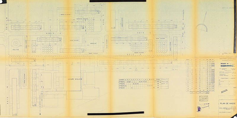 Plan masse de l'opération Massy IV, 21 décembre 1959. (AM Massy, 7 T 105)