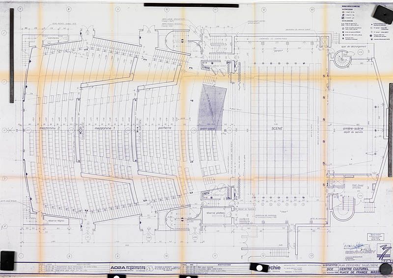 Plan de la salle de concert de l'opéra. (AM Massy)