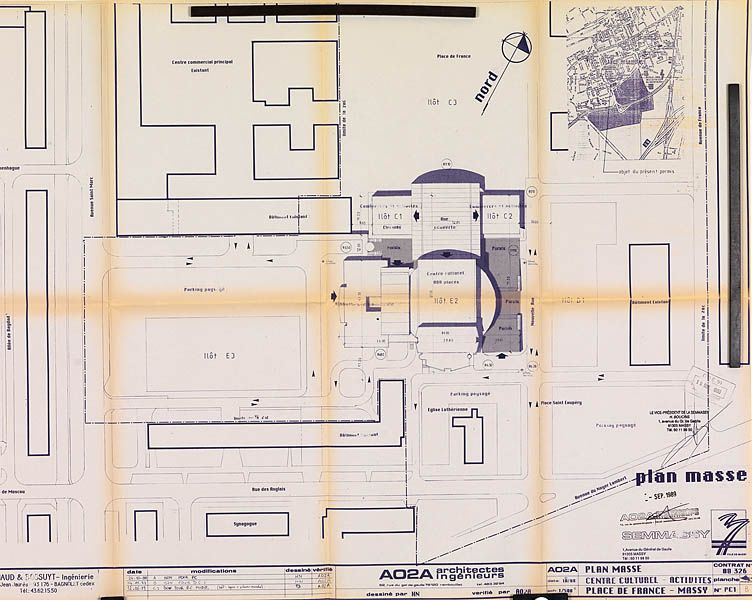 Plan masse de l'opéra. (AM Massy)