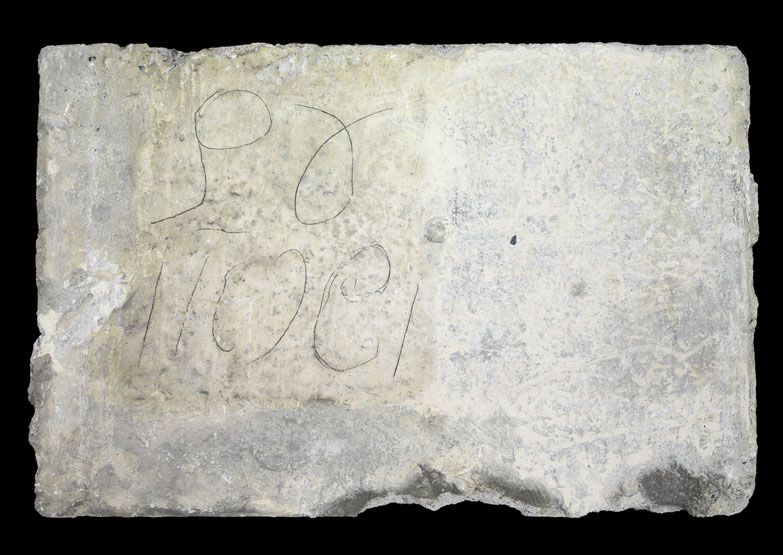 graffiti de chambrée sur carreau de plâtre formant contre-cloison