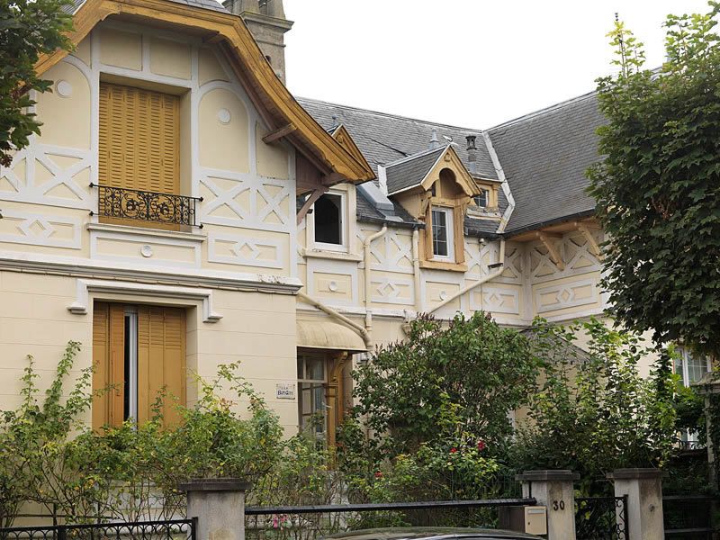 Villeneuve-le-Roi, maison en série (série de 4), 28, 30 avenue Henri Gilbert.. Elévation extérieure sur rue.