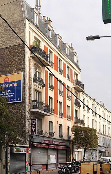 Vitry-sur-Seine, immeuble, 5 avenue Anatole France . Elévation antérieure.