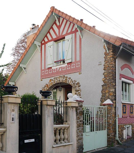 Vitry-sur-Seine, maison, 21 rue Arago. Vue du mur pignon.