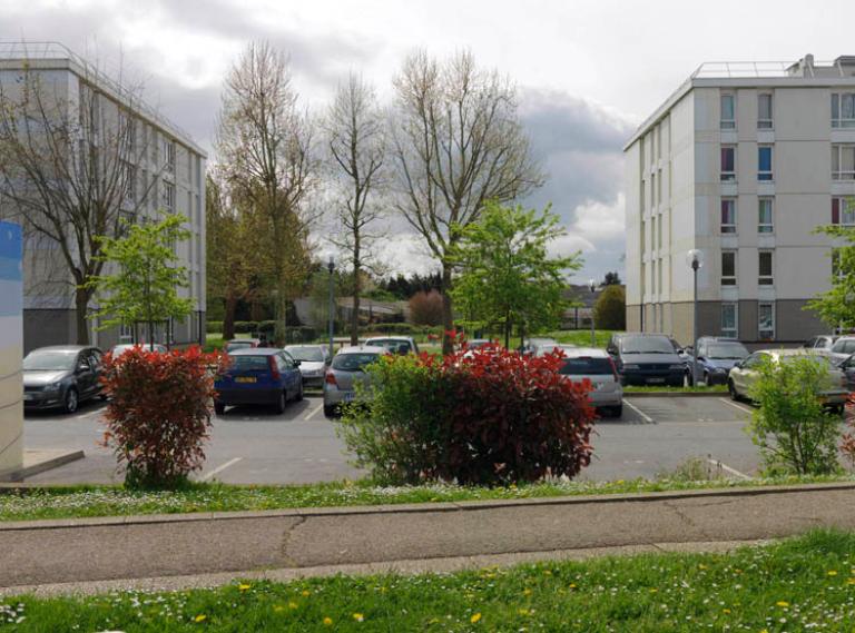 Les immeubles du secteur est. 