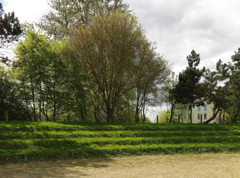 Les gradins du théâtre de verdure du secteur ouest. 
