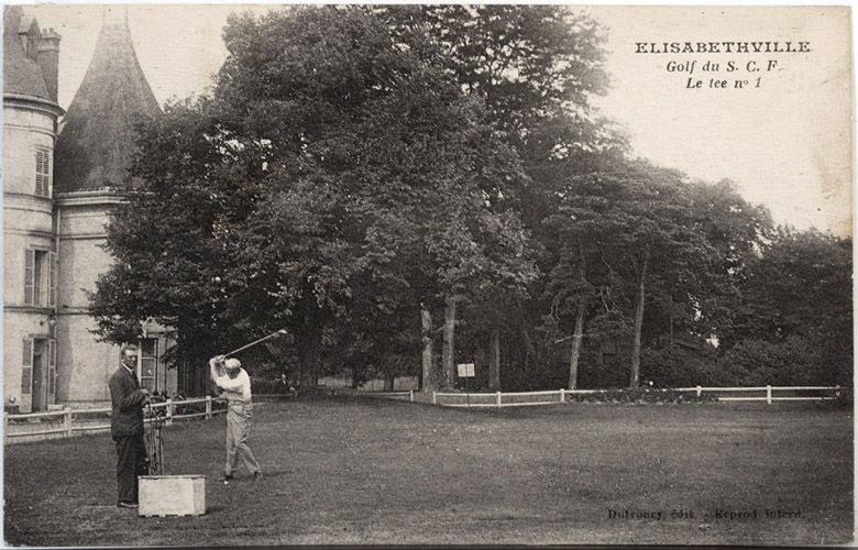 Le château de la Garenne et son golf. Carte postale, vers 1925. (Collection particulière).