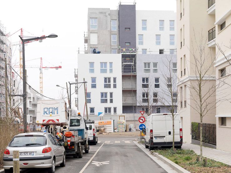 Massy. Quartier résidentiel Atlantis en construction.