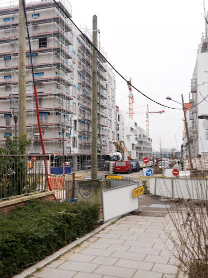 Massy. Quartier résidentiel Atlantis en construction.