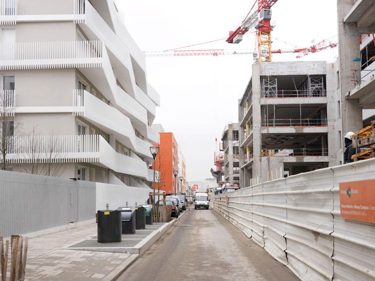 Massy. Quartier résidentiel Atlantis en construction.