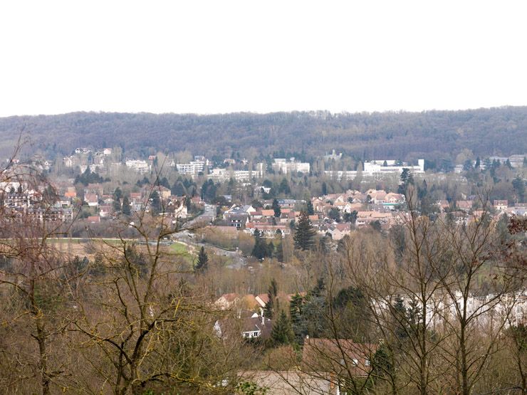 Gif-sur-Yvette, avenue de Bel-air. Vue du quartier de Courcelle.