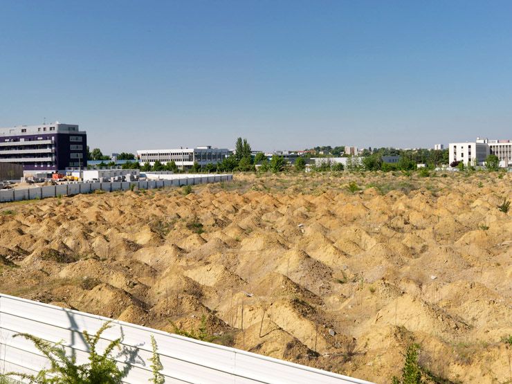Massy, quartier Atlantis. Terrain en cours d'urbanisation.