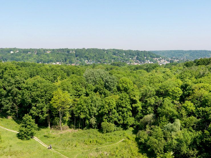 Gometz-le-Châtel. Vue vers Gif-sur-Yvette depuis le viaduc des Fauvettes.
