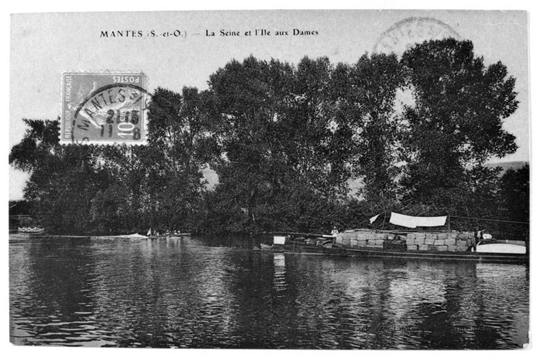 La Seine et l'île aux Dames. (Région Ile-de-France. Fonds CREDOP). Carte postale.