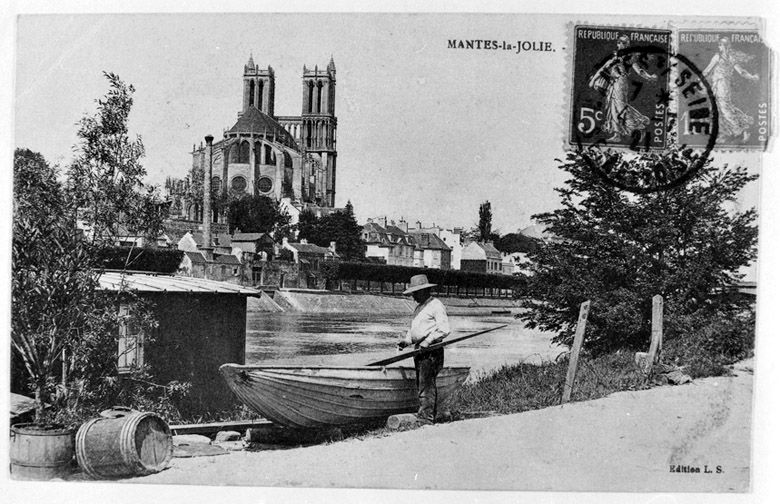 La collégiale. (Région Ile-de-France. Fonds CREDOP). Carte postale.
