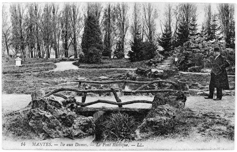 Pont sur l'île aux Dames. (Région Ile-de-France. Fonds CREDOP). Carte postale.