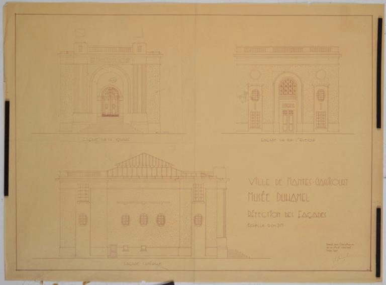 Projet de restauration des façades en 1937. Tirage. (AM Mantes-la-Jolie, 5M28)