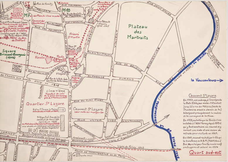 Rues et monuments de Mantes avant la seconde guerre mondiale. Quart Nord Ouest. M Vergély, 1988 (AM Mantes-la-Jolie n.c.)