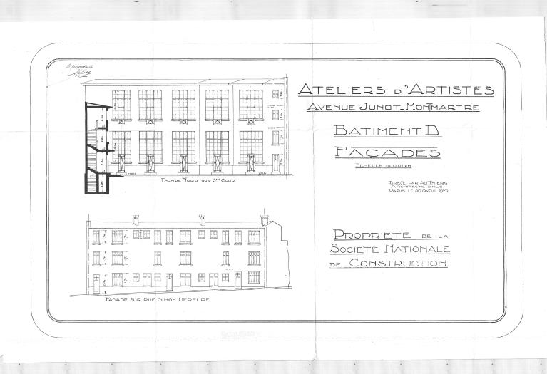 Relevé des façades du bâtiment D
