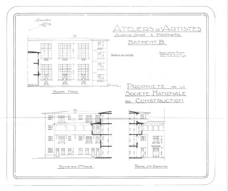 Relevé des façades du bâtiment B