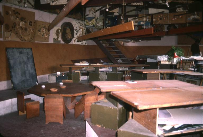 Vue de l'atelier d'Hervé Baley à l'Ecole Spéciale d'Architecture.