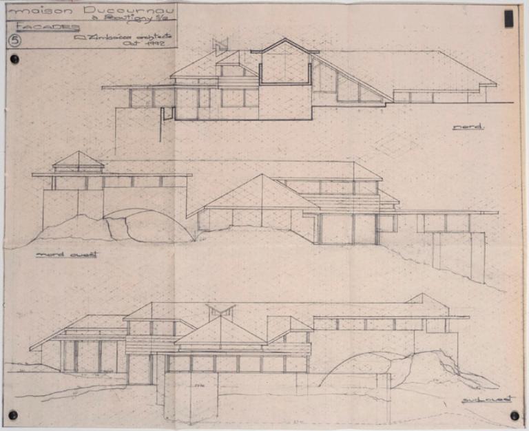 Plan des façades. 