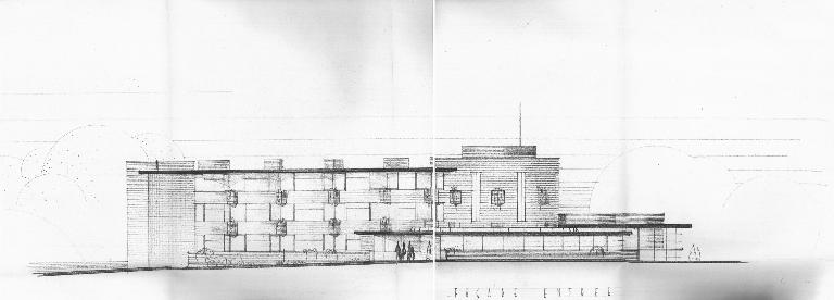 Façade de l'entrée.