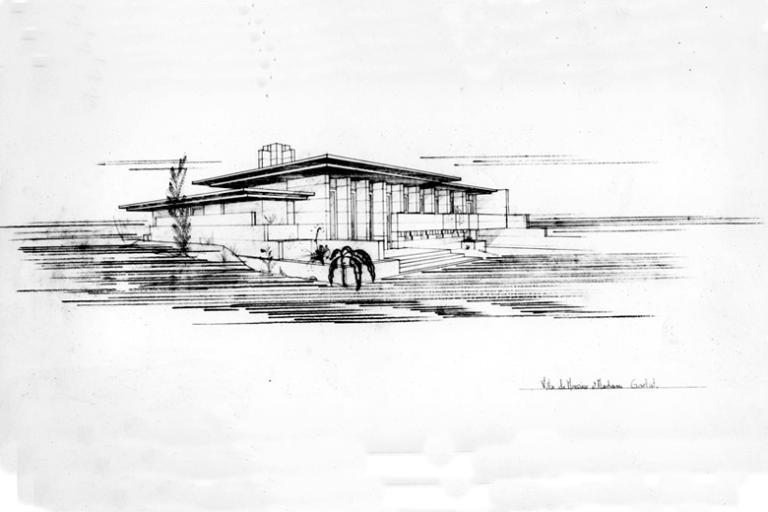 Dessin préparatoire pour la Villa Galliat.