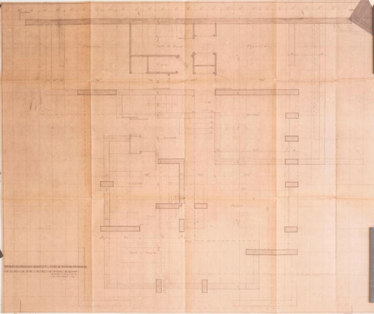 PLan du rez de chaussé (extrait du permis de construire). 