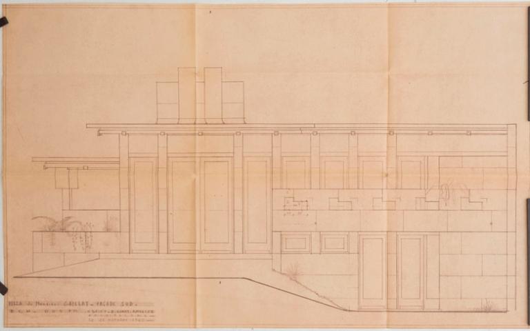Façade Sud (extrait du permis de construire). 