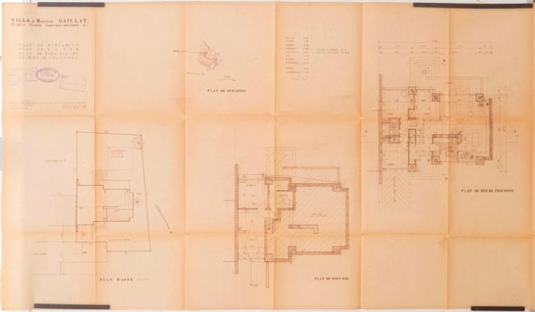 Récapitulatif des différents plans (extrait du permis de construire). 