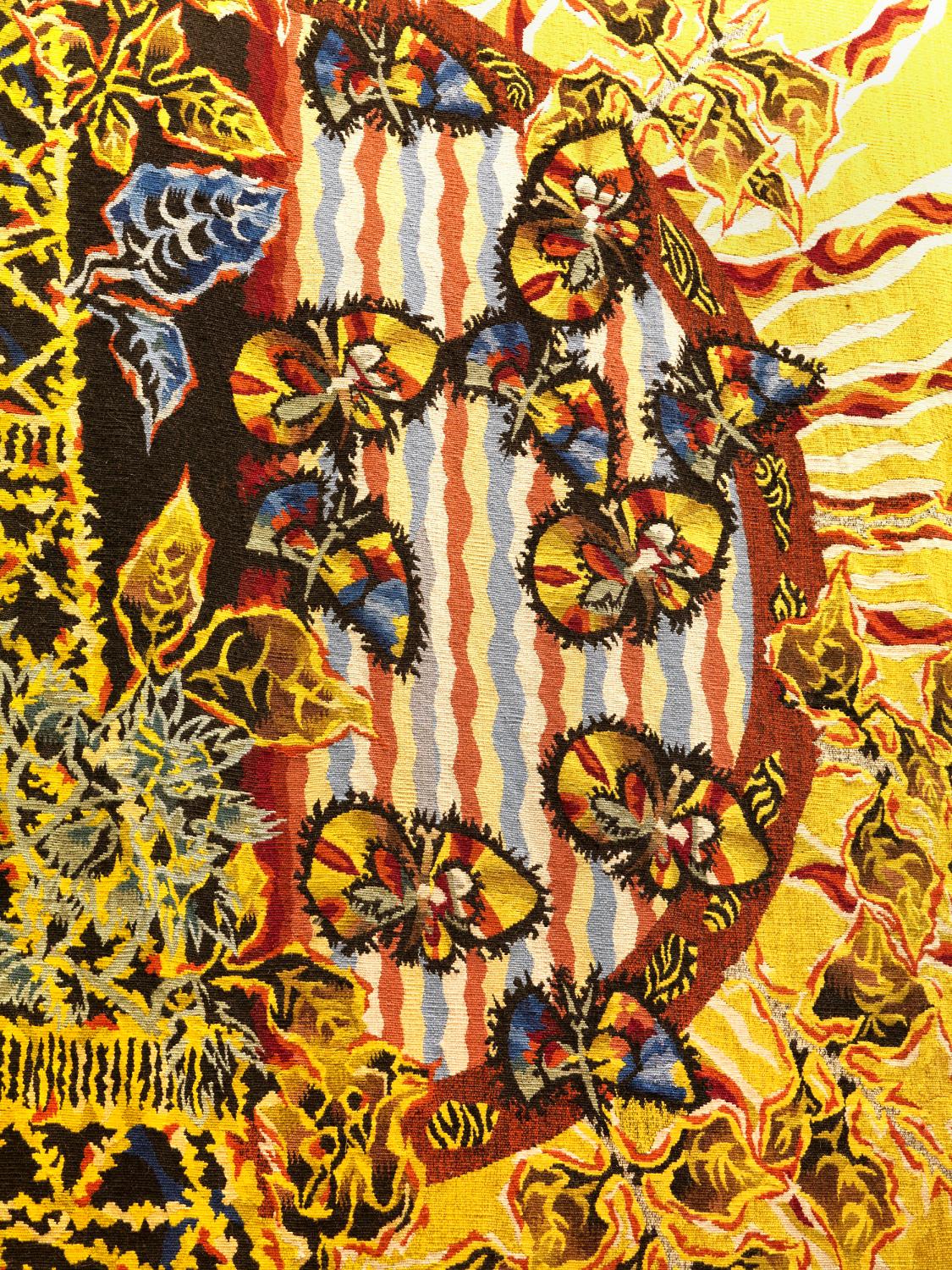 2014, détail de la tapisserie les Trois Soleils.