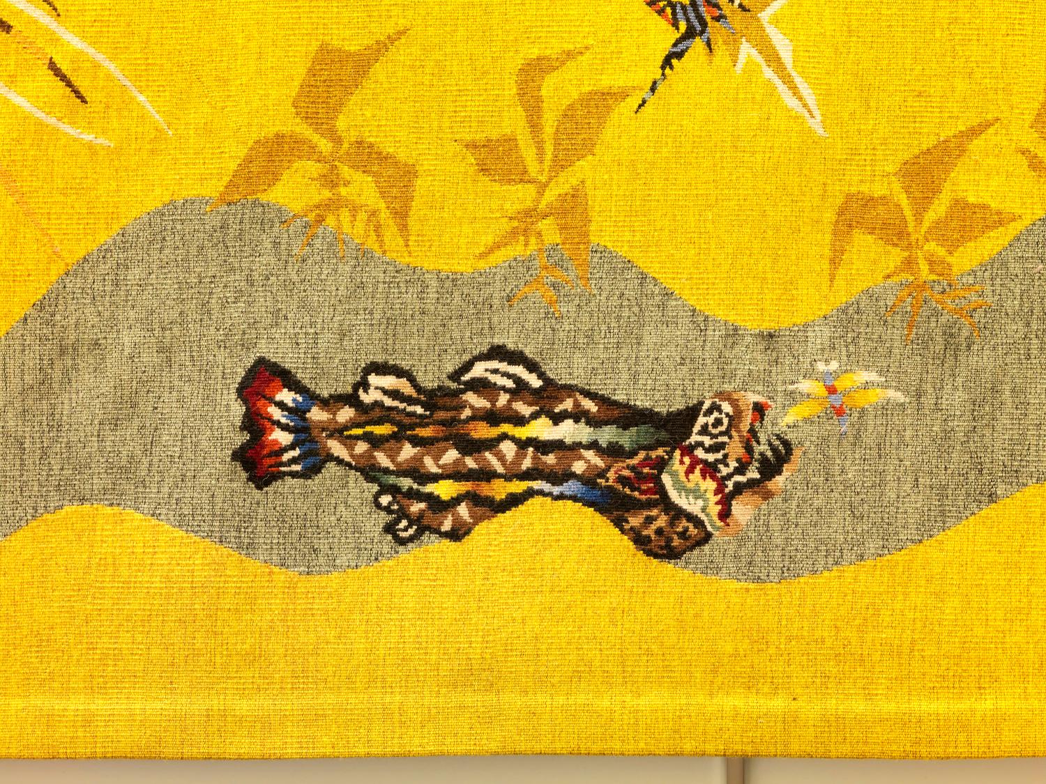 2014, détail de la tapisserie les Trois Soleils.