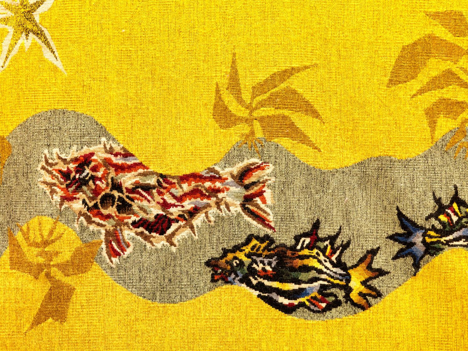 2014, détail de la tapisserie les Trois Soleils.