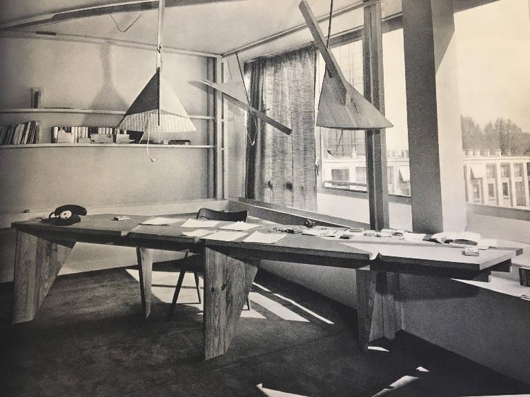 Aménagement de l'appartement de François et Jacques Gall, Paris, 1963.