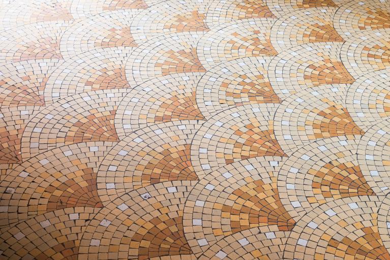 Détail du pavement du hall d'entrée