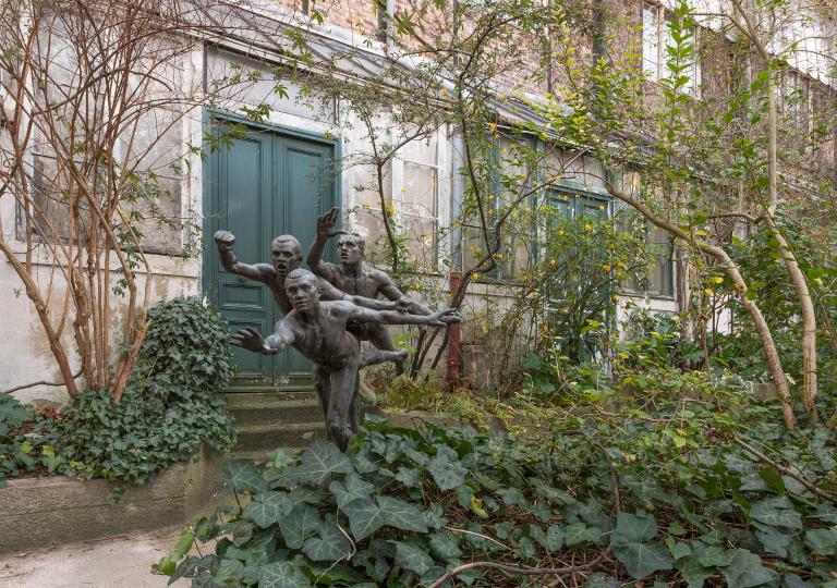 Fonte de la sculpture "Au but" d'Alfred Boucher, fondateur de La Ruche