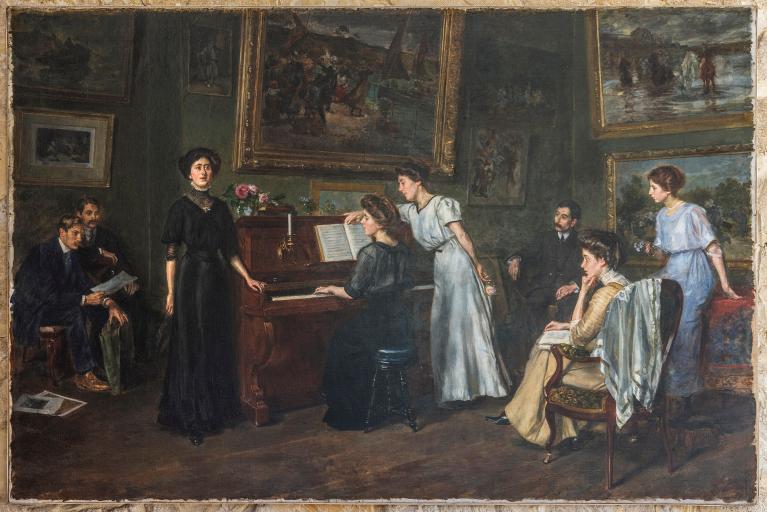 Lucien Gros, L'atelier, circa 1911