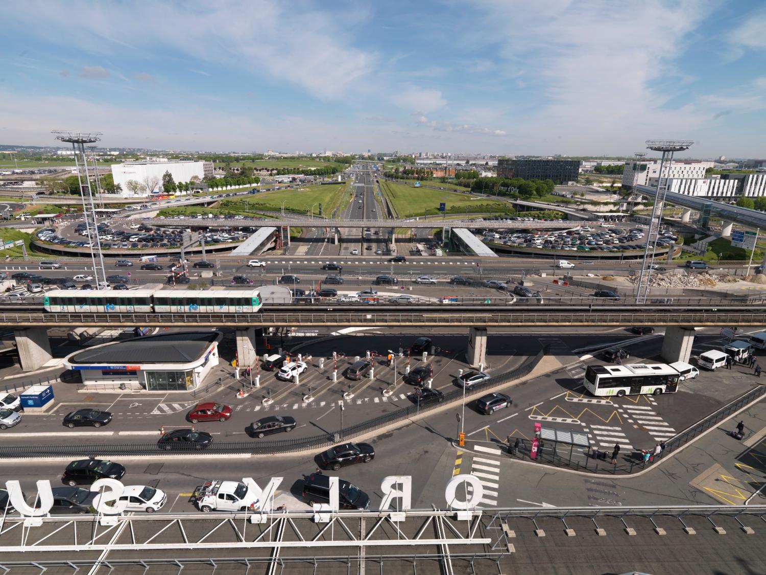 2018, la Nationale 7 vue depuis le 6ème étage des terrasses, les lettres ont été retirées en 2019.