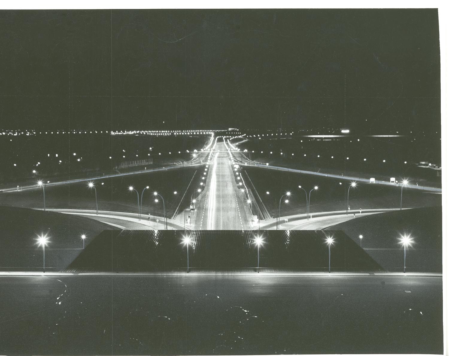 1961 1966 la Nationale 7 vue depuis les Installations terminales.