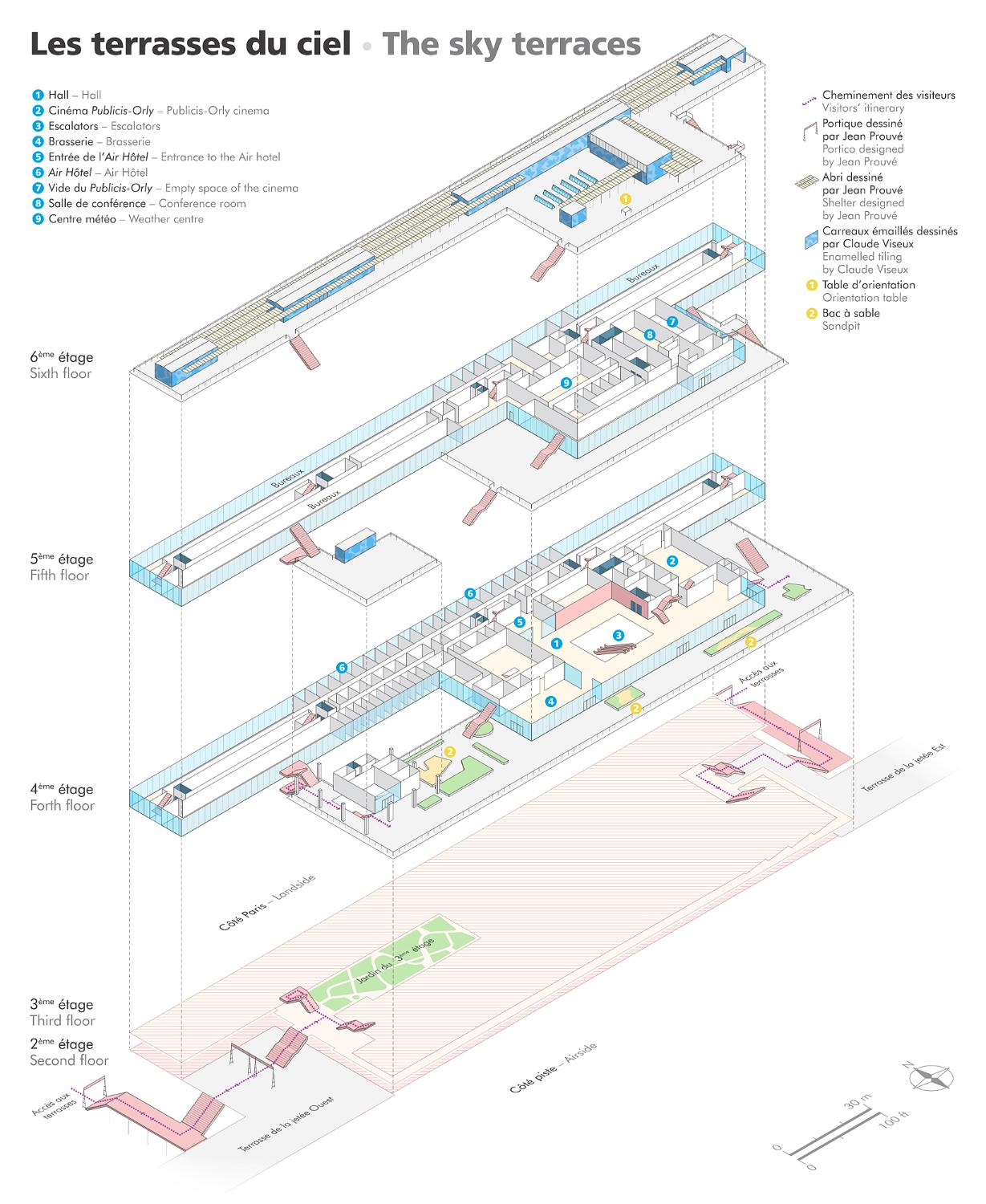 Plan des terrasses du ciel.