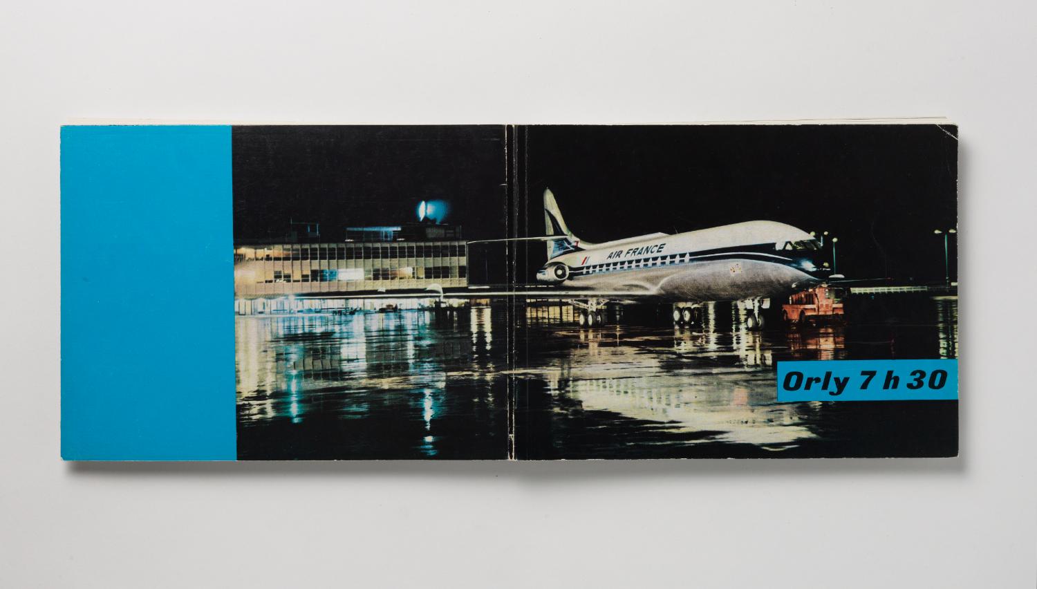 Couverture, "Orly 7h30", brochure d'Air France, 1961.