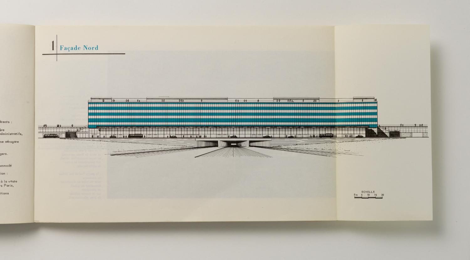 Façade Nord, "Installations Terminales Orly", brochure éditée par l'Aéroport de Paris, 1961.