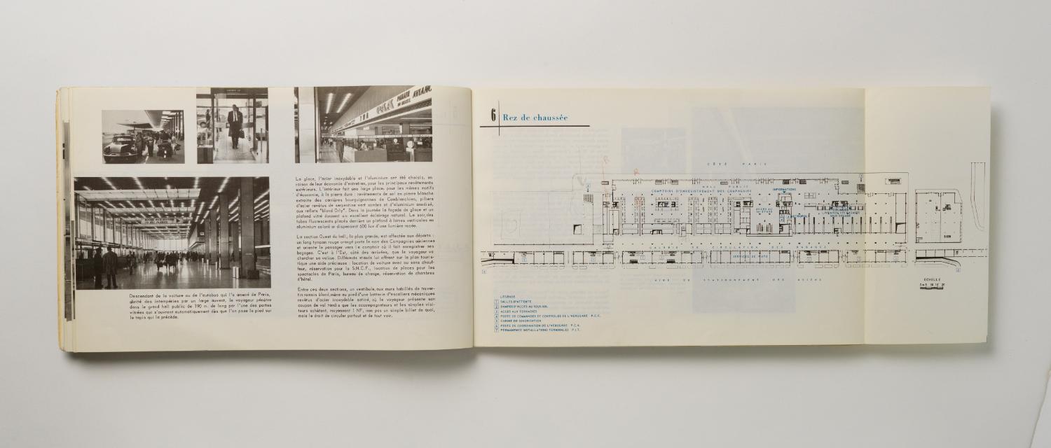 Rez-de-chaussée, "Installations Terminales Orly", brochure éditée par l'Aéroport de Paris, 1961.