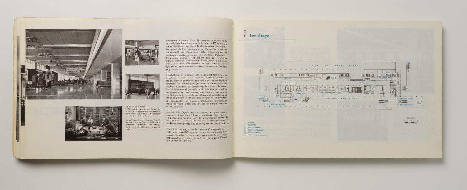 1er étage "Installations Terminales Orly", brochure éditée par l'Aéroport de Paris, 1961.