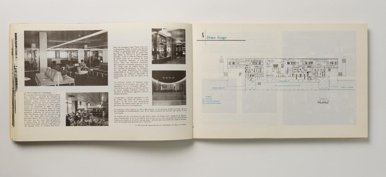 2ème étage, "Installations Terminales Orly", brochure éditée par l'Aéroport de Paris, 1961.