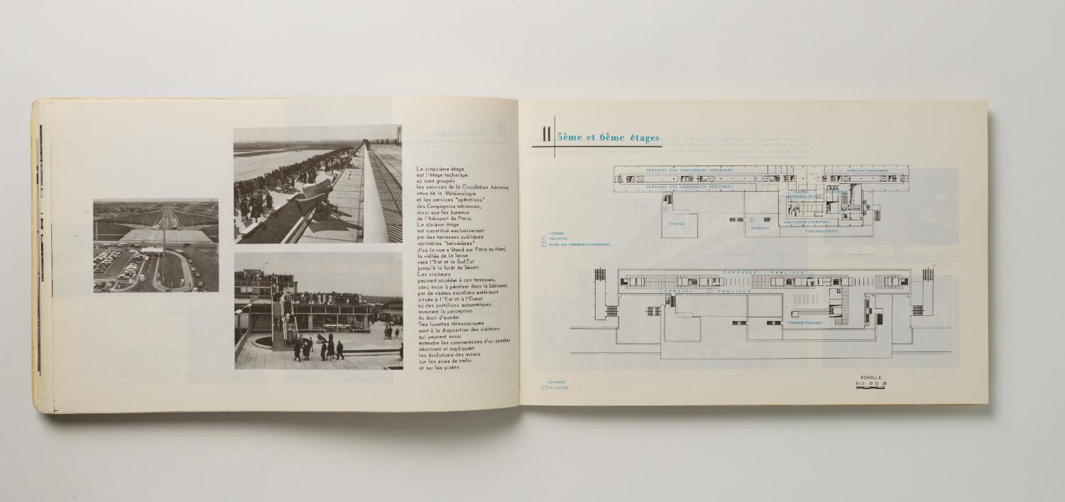 5ème et  6ème étage, "Installations Terminales Orly", brochure éditée par l'Aéroport de Paris, 1961.